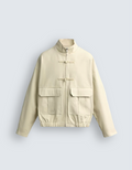 Mandarin Collar Utility Jacket