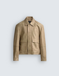 Vintage Effect Leather Jacket