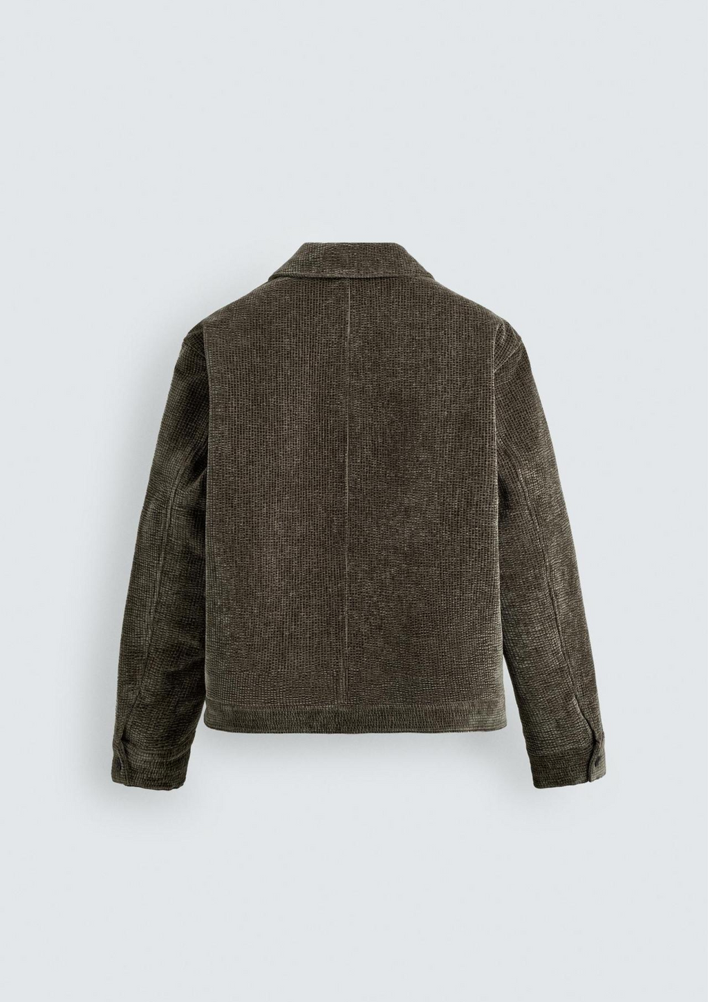 Textured Zip-Up Jacket - Dark Green