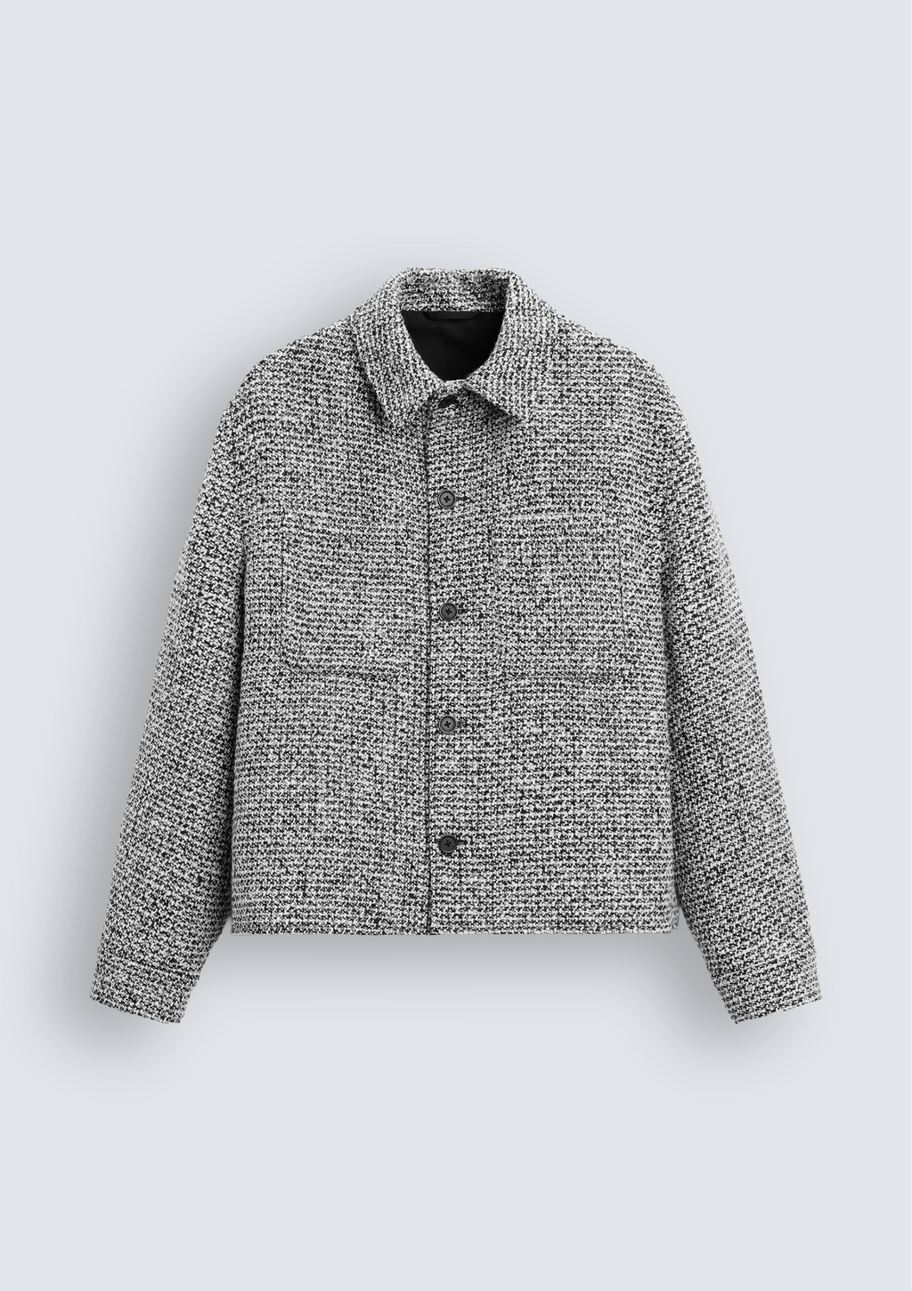 Textured Bouclé Jacket Black & White